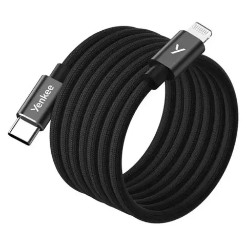 YENKEE USB 2.0 Type C Lightning Punjač/podaci Crno 1.5m 8590669394463