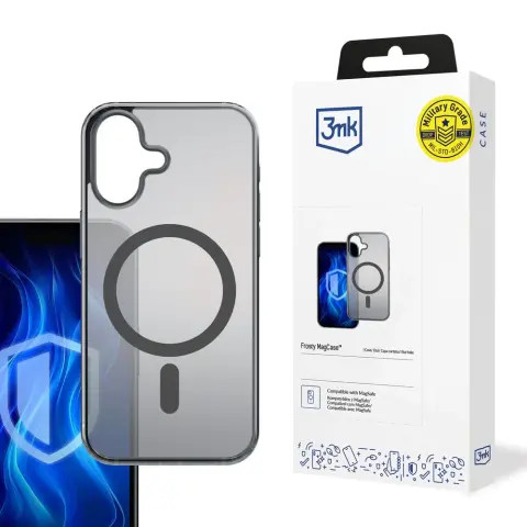3MK Frosty MagCase tok Apple iPhone 16 Plus füstös-fekete