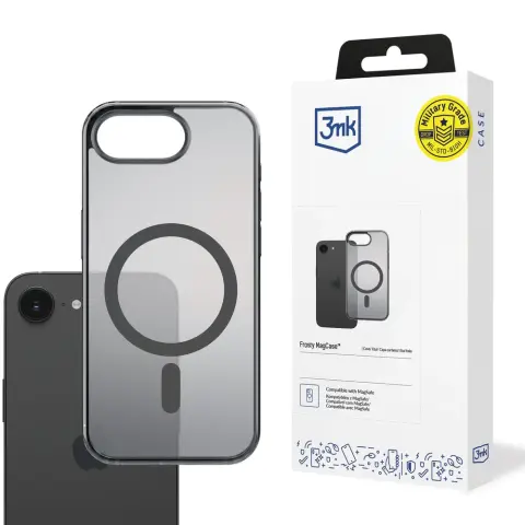 3MK Frosty MagCase case for Apple iPhone 16e smoky black