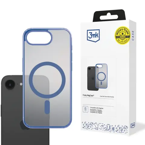 3MK Frosty MagCase tok Apple iPhone 16e füstös-kék