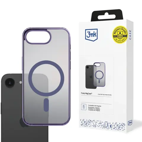 3MK Frosty MagCase tok Apple iPhone 16e füstös-lila
