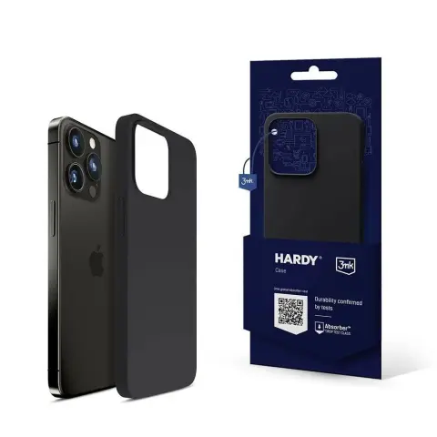 3MK Hardy Silicone MagCase case for iPhone 15 Pro graphite