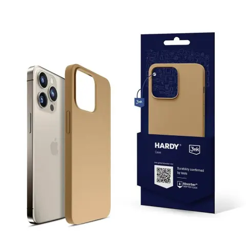 3MK Hardy Silicone MagCase case for iPhone 15 Pro gold