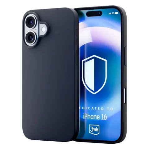3MK Hardy Silicone MagCase tok iPhone 16 grafit