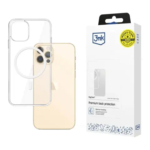 3MK MagCase MagSafe tok iPhone 12 / 12 Pro átlátszó