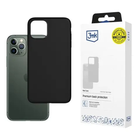 3MK Matt Case hátlaptok iPhone 12 / 12 Pro fekete