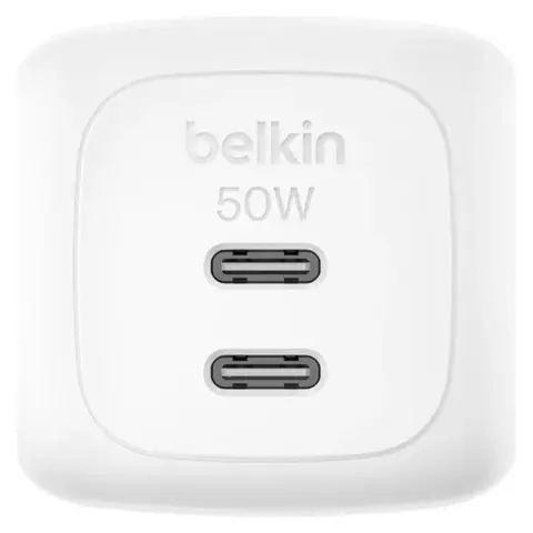 BELKIN WCH019KQWH 2-port USB-C GaN wall charger (50 W)