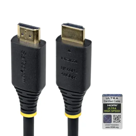 STARTECH HDMI 2.1 Összekötő Fekete 2m HDMI21-CBL-8K60-2M