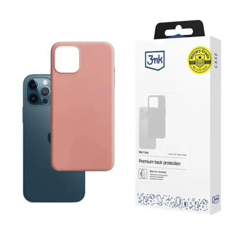 3MK Matt Case hátlaptok iPhone 12 / 12 Pro rózsaszín