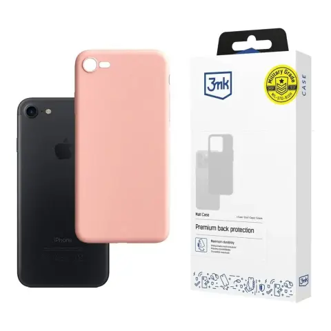 3MK Matt Case hátlaptok iPhone 7 / 8 / SE 2020 / SE 2022 rózsaszín