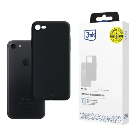 3MK Matt Case hátlaptok iPhone 7 / 8 / SE 2020 / SE 2022 fekete