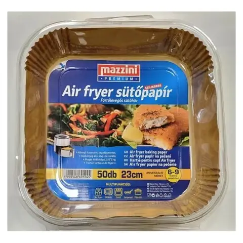 MAZZINI 103059 Premium Air Fryer Sütőpapír szögletes/23x23cm-es/ 50db/cs
