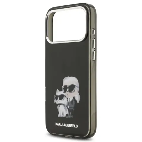 KARL LAGERFELD IML Aquarelle Karl and Choupette tok iPhone 17 Pro / iPhone 18 Pro fekete