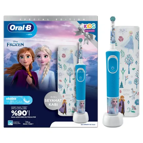 ORAL-B Vitality Pro Jégvarázs gyerek elektromos fogkefe utazótokkal kék