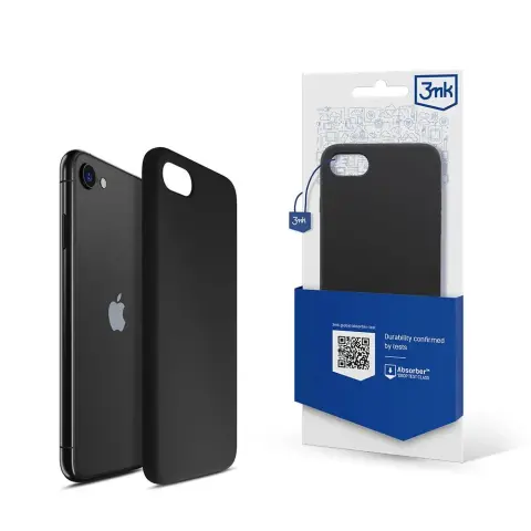3MK Szilikon tok iPhone 7 / 8 / SE 2020 / SE 2022 fekete
