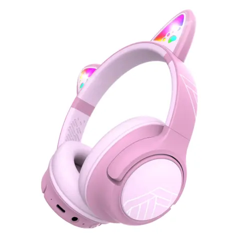 POWERLOCUS Bobo headphones for children with cat ears pink