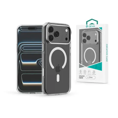 DEVIA Crystal Series Magnetic MagSafe tok iPhone 17 Pro Max / iPhone 18 Pro Max átlátszó