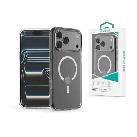 DEVIA Pure Clear Magnetic ütésálló tok iPhone 17 Pro Max / iPhone 18 Pro Max átlátszó