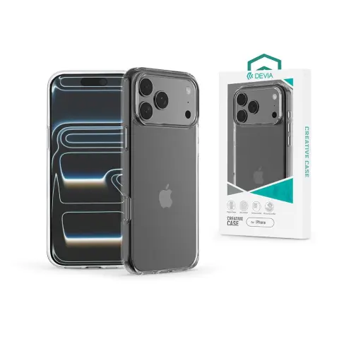 DEVIA Pure Clear ütésálló tok iPhone 17 Pro / iPhone 18 Pro átlátszó
