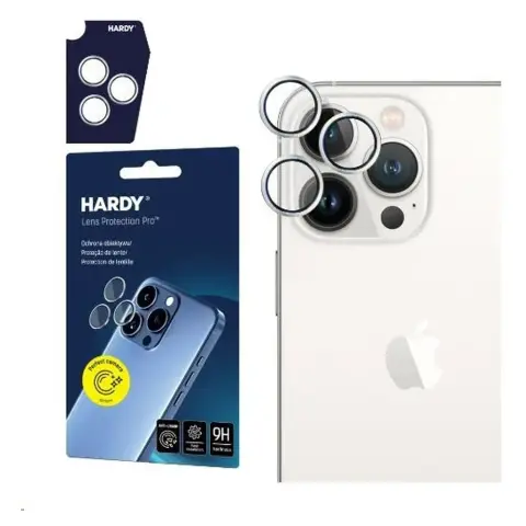 3MK Hardy Lens Protection Pro Kamera lencsevédő iPhone 13 Pro/13 Pro Max ezüst