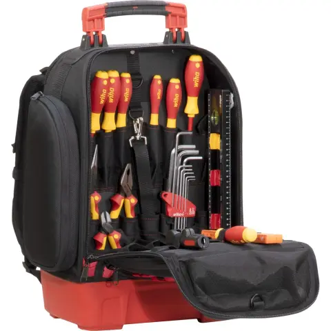 WIHA 45528 Electric szerszámos hátizsák + 27 részes szerszámkészlet