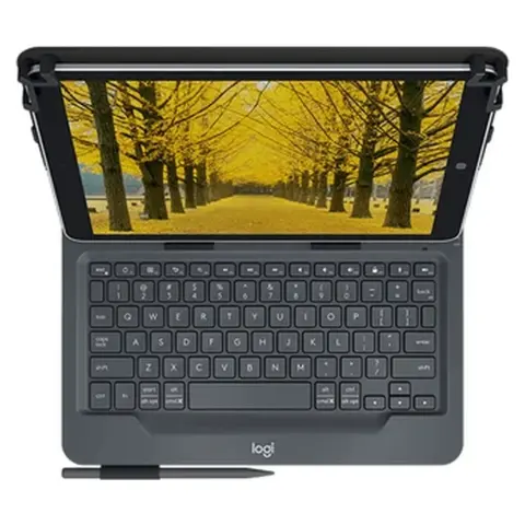 LOGITECH Universal Folio with integrated keyboard for 9-10 inch tablets Italian fekete