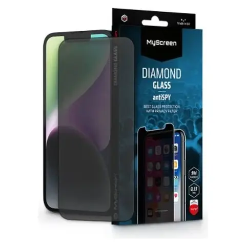 MYSCREEN Diamond Glass AntiSpy képernyővédő iPhone 14