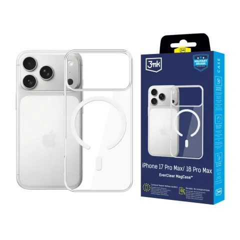3MK EverClear MagCase tok iPhone 17 Pro Max / iPhone 18 Pro Max átlátszó