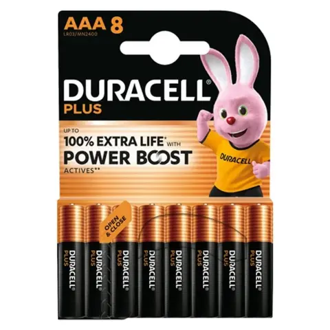 DURACELL Plus mikro ceruza elem (AAA) 8db