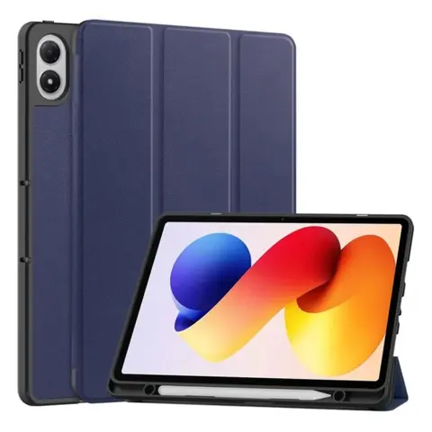 GIGAPACK tok álló bőr hatású (aktív flip oldalra nyíló trifold asztali tartó) xiaomi redmi pad 2 pro sötétkék