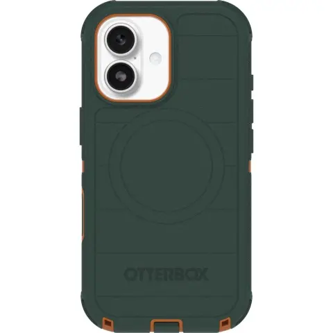 OTTERBOX Defender Series Pro MagSafe case iPhone 17 dark green-orange 77-98362