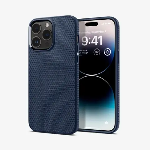 SPIGEN Liquid Air hátlaptok iPhone 14 Pro sötétkék