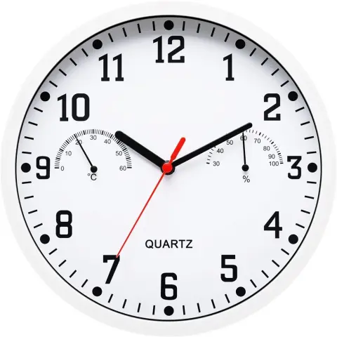 TOO CL-3145-W falióra hő és páratartalom mérővel fehér