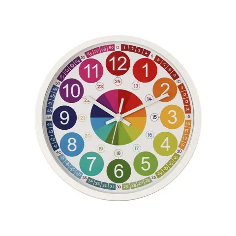 TOO CL-3327 Numbers ceas de perete alb-colorat