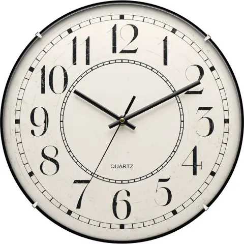 TOO CL-3679 Old wall clock white-black
