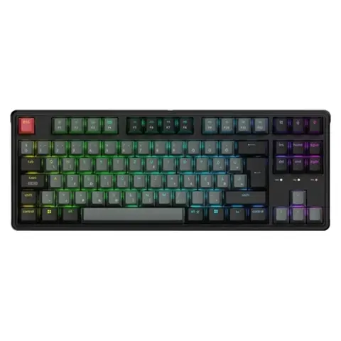 KEYCHRON C3 Pro 8K QMK Super Red Magyar fekete