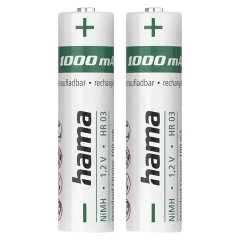 HAMA NiMH mikro ceruza akku (AAA) 1000mAh 2db