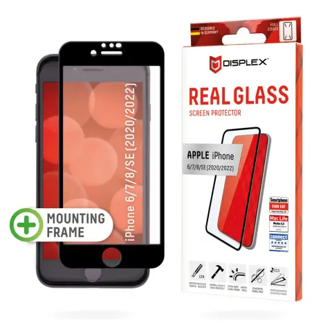 DISPLEX Real Glass 3D iPhone SE 2020 fekete