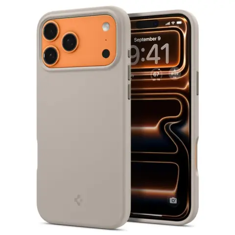 SPIGEN Silicone Fit MagFit MagSafe case iPhone 17 Pro / iPhone 18 Pro stone gray
