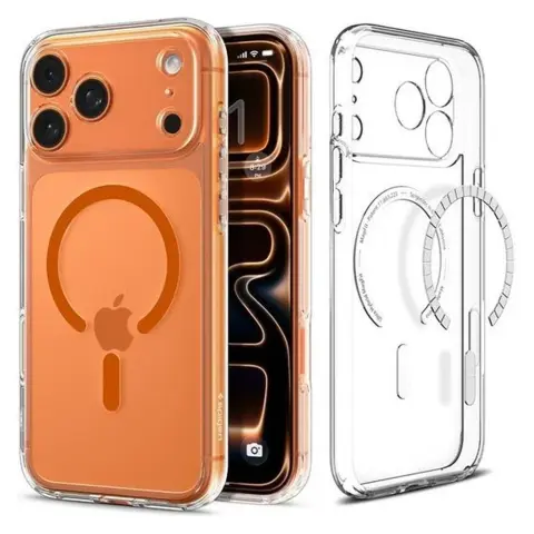 SPIGEN Ultra Hybrid Magfit case for iPhone 17 Pro / iPhone 18 Pro clear-orange