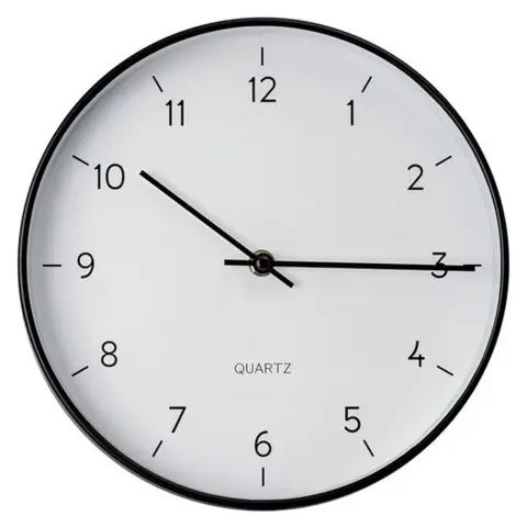 PLATINET PZSP ceas de perete cu mecanism silențios negru