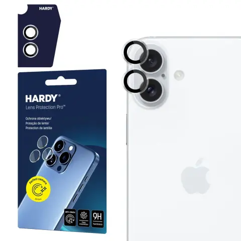 3MK Hardy Lens Protection Pro Kamera lencsevédő iPhone 16/16 Plus átlátszó