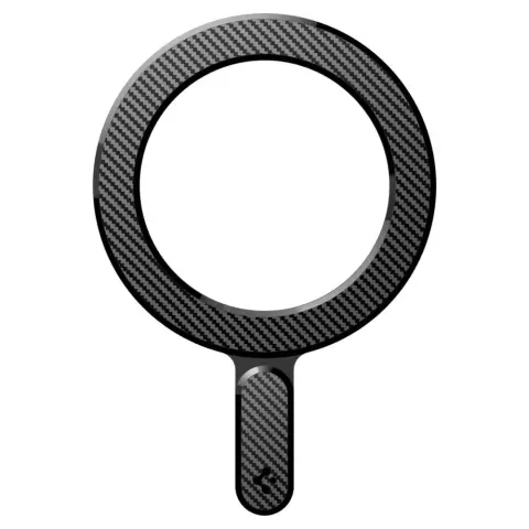 SPIGEN Onetap Ring MagSafe öntapadós fémlap karbon minta fekete