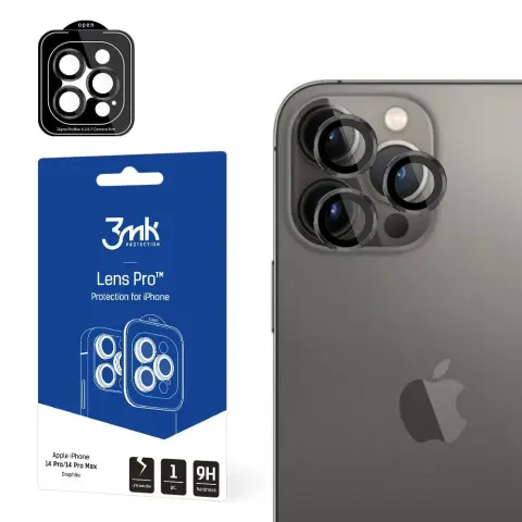 3MK Lens Pro Kamera lencsevédő iPhone 14 Pro/14 Pro Max grafit