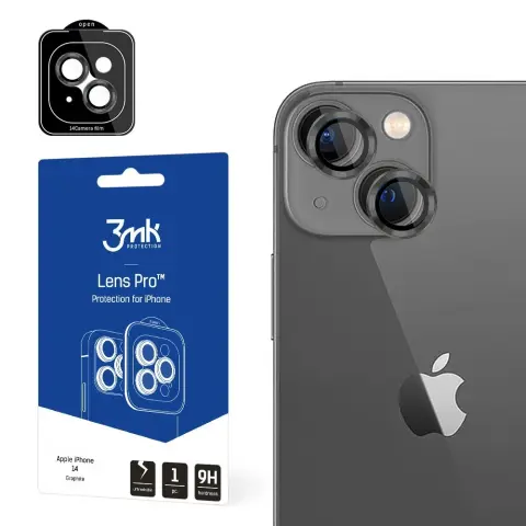 3MK Lens Pro Kamera lencsevédő iPhone 14 grafit