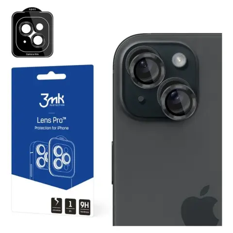 3MK Lens Pro Kamera lencsevédő iPhone 15 grafit