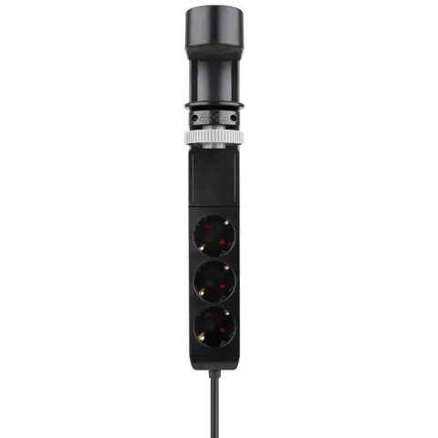 NEOMOUNTS DS22-840BL6 power strip 3 sockets 2x USB-C 1x USB-A 1.4m black with switch