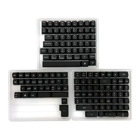 KEYCHRON Full Keycap Set OSA Profile ABS Material Laser Engraving - ISO Magyar - fekete