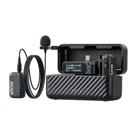 BOYA BOYAMIC 2 2.4GHz Univerzalni bežični set (1+2 Töltődoboz) + 2 lavalier mikrofon