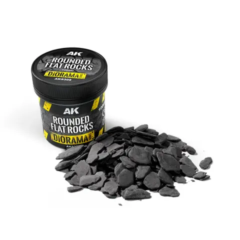AK INTERACTIVE Diorama Rounded Flat Rocks lekerekített lapos kövek 100ml